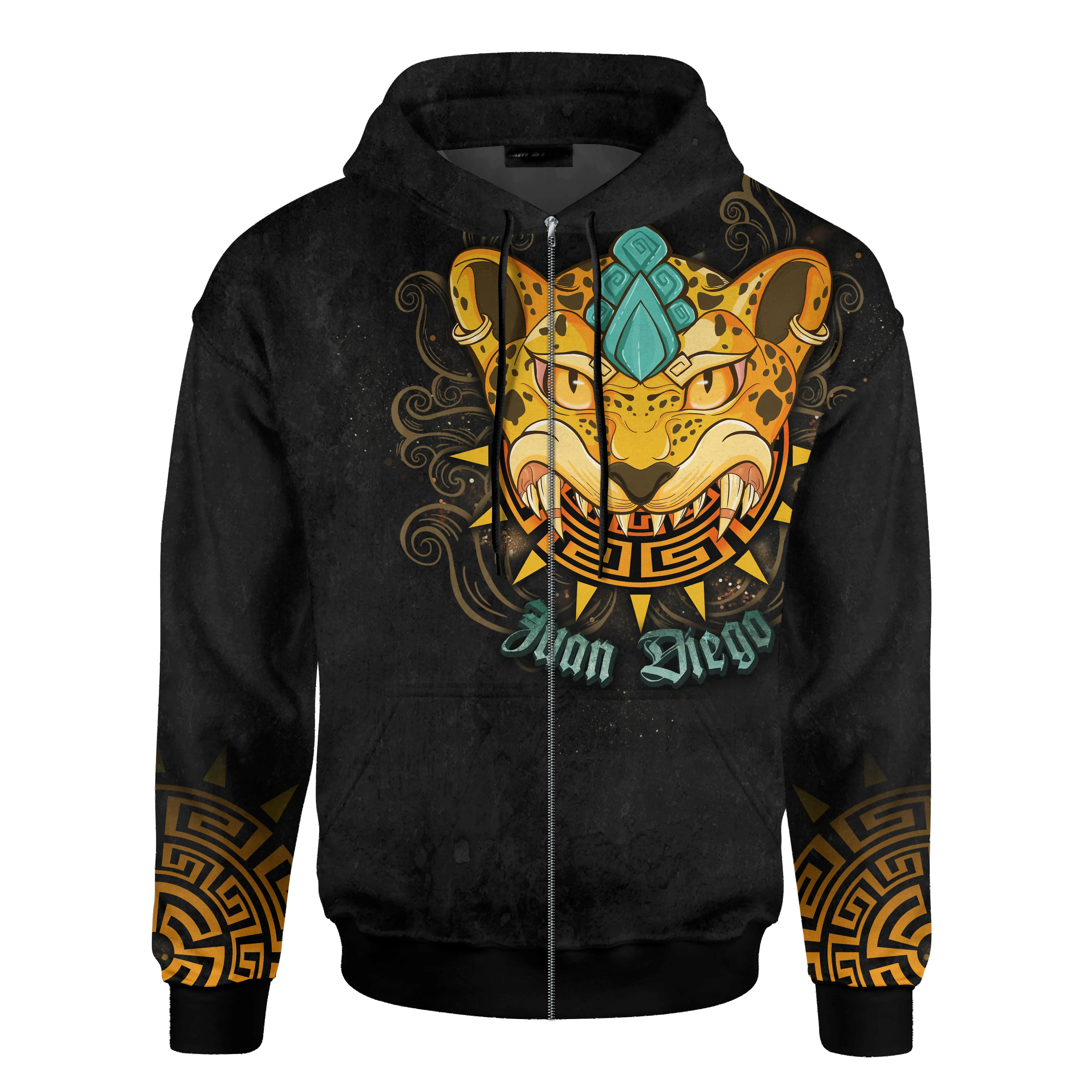 

Aztec Jaguar Warrior Mexican Mural Art 3D Print Zipper Hoodie Men Pullover Sweatshirt Hooded Jersey Tracksuits Outwear Casual