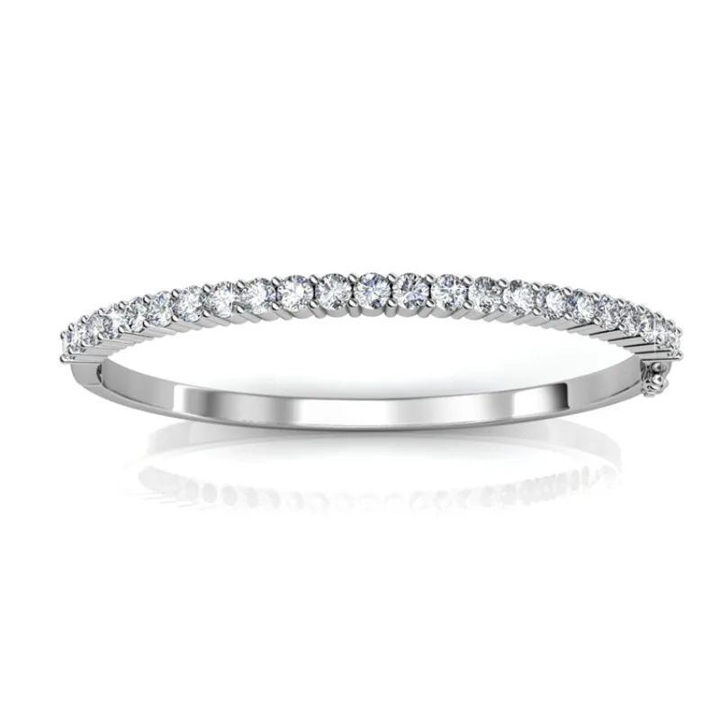 Фото Daisini Браслеты из качественной латуни с покрытием из белого золота 18 карат, украшенные премиальными кристаллами Swarovski для женщин, повседневные украшения №3