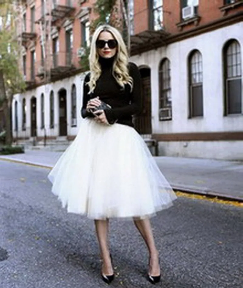 Women Summer Vintage Tulle Skirt Adult Fancy Ballet Dancewear Party Costume Ball Gown Mini Skirt