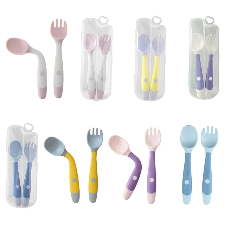 

Детская мягкая складная Ложка Вилка столовая посуда столовые приборы для кормления