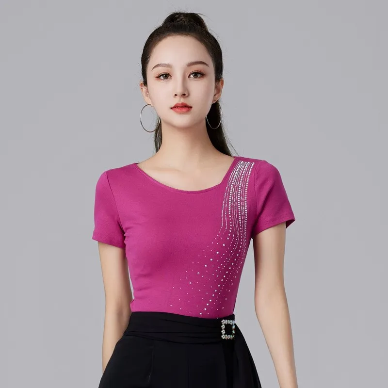 Женские сетчатые топы для латиноамериканских танцев привлекательные блестящие