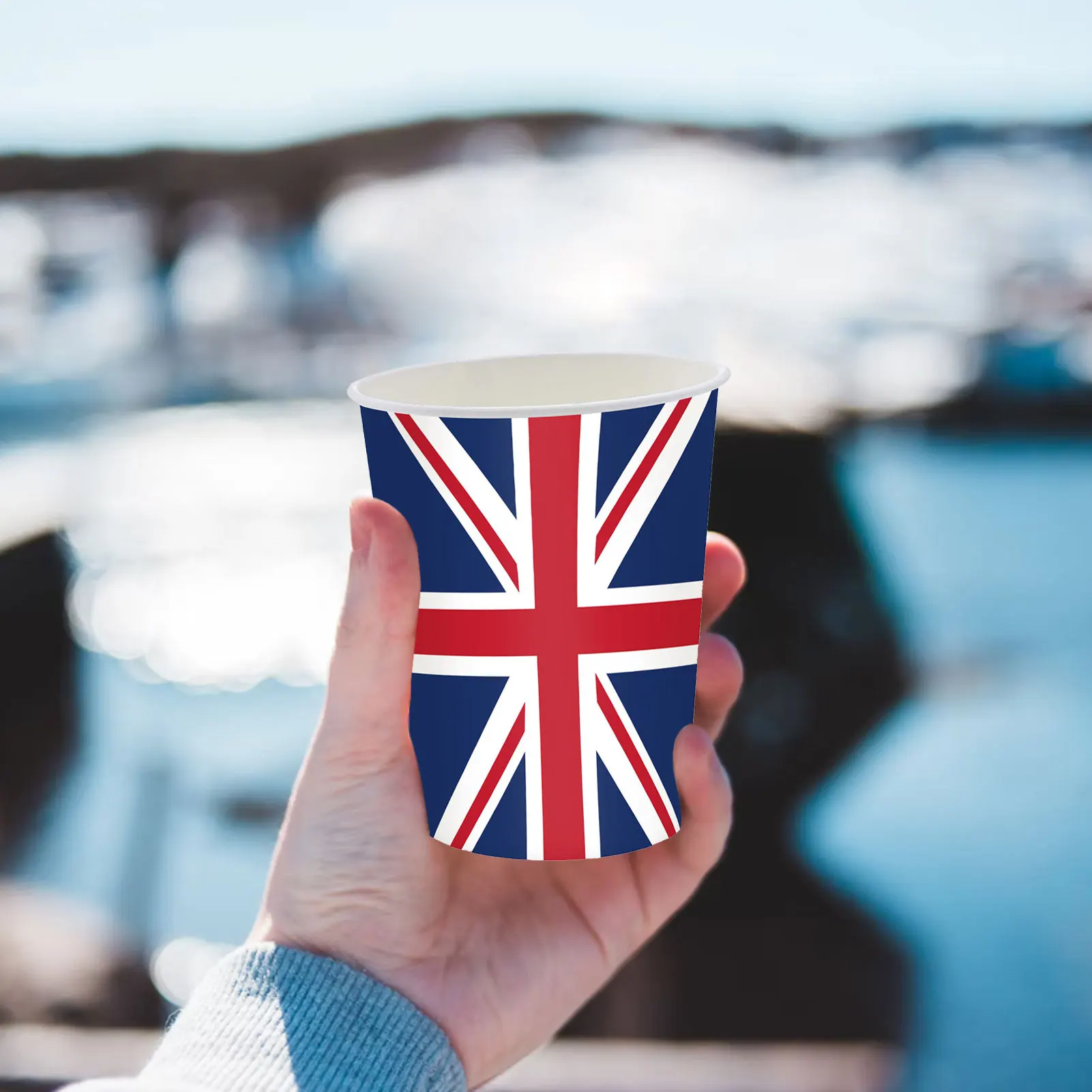 Тарелки Union Jack чашки и конфеты британского флага салфетки украшение для спорта |