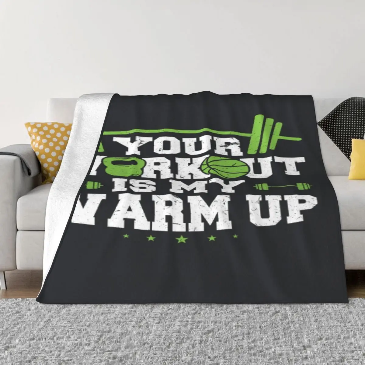 My Warm Is Your Workout 1689 плюшевое коленное одеяло домашнее и декоративное