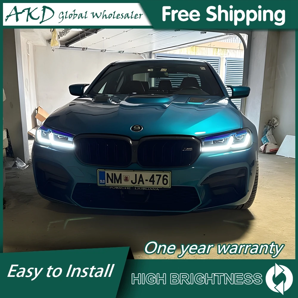 Автомобильные фары типа LCI для BMW G30 2018-2022 M5 дневные ходовые огни ранцевые
