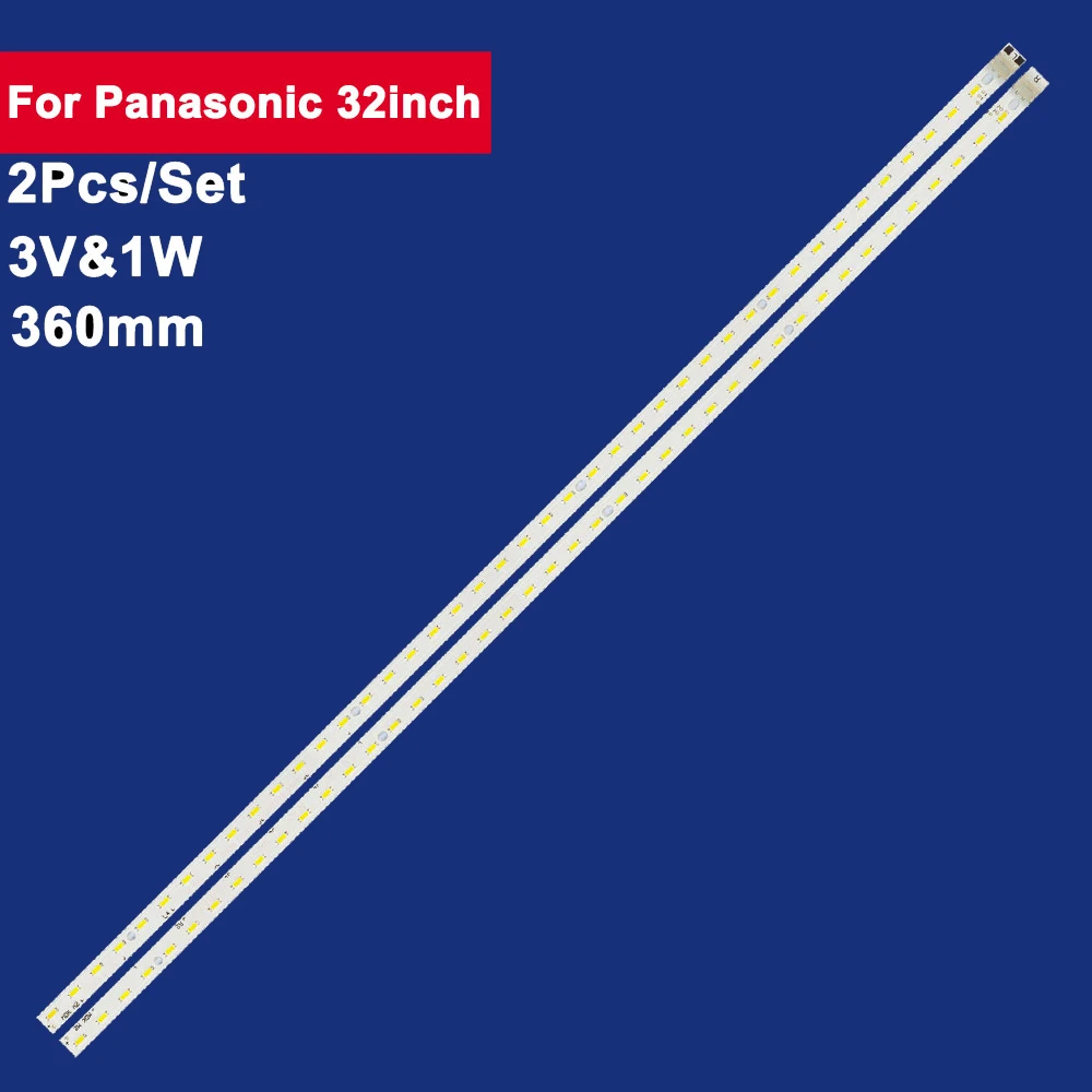 2Pcs 360mm For Panasonic 32inch LED Backlight TV Strip 64Leds 3V TX-32E30E TX-L42E30B TX-L42E30B TXL42E31B TXL42E30E TXL42E31E