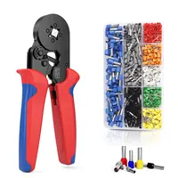 Wire Terminal Ferrule Crimping Tool, HSC8 6-6/6-4A Self-Adjusting Ratchet Crimping Device, Cable Specification AWG23-10/23-7