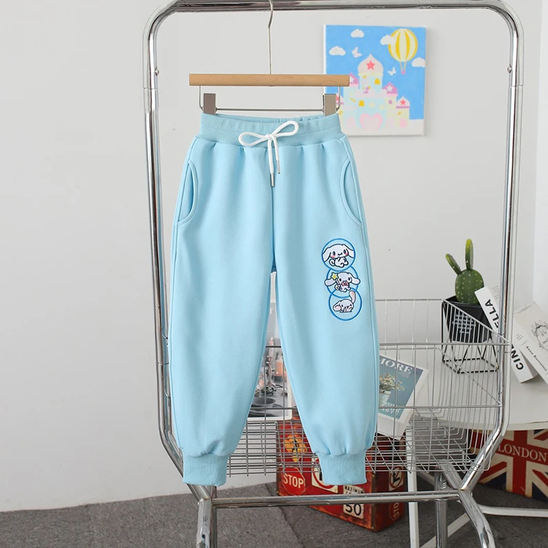 

Kawaii Anime Sanrios Cinnamoroll Autumn Girls Cotton Sweatpants Cartoon Casual Pants Fashion Sweatpants Girl Children Clothing
