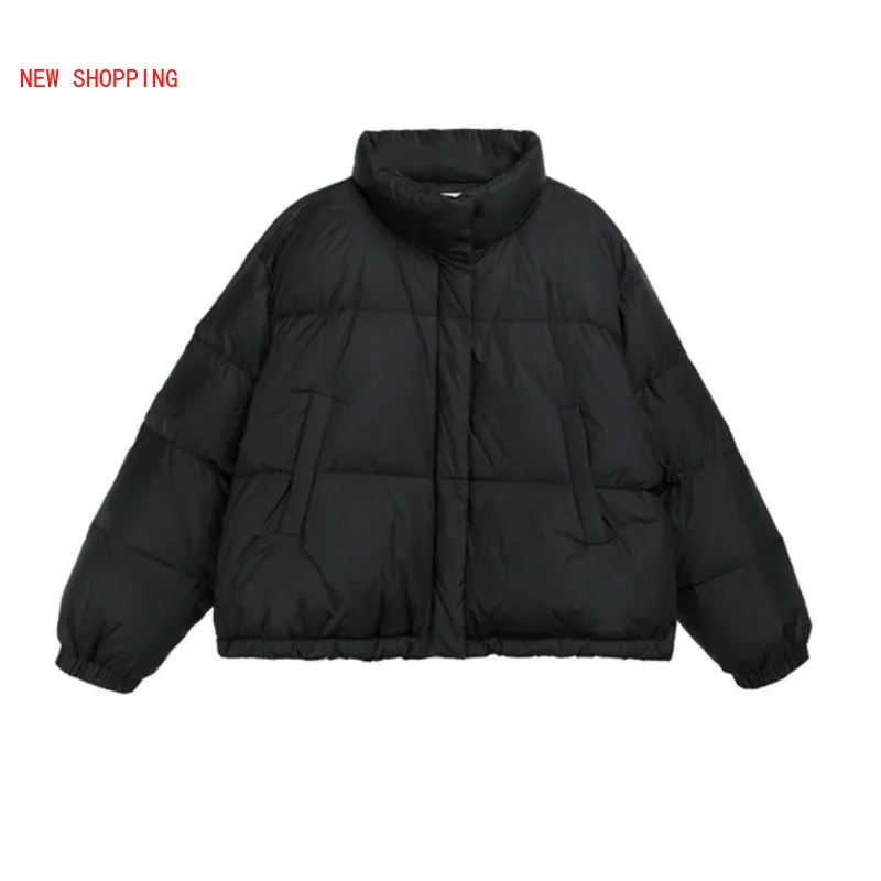 Women Fashion Fluffy Winter Parkas Thick Warm Padded Cotton Coat Women Long Sleeve Loose Female Outerwear Chic Oversized Jacket