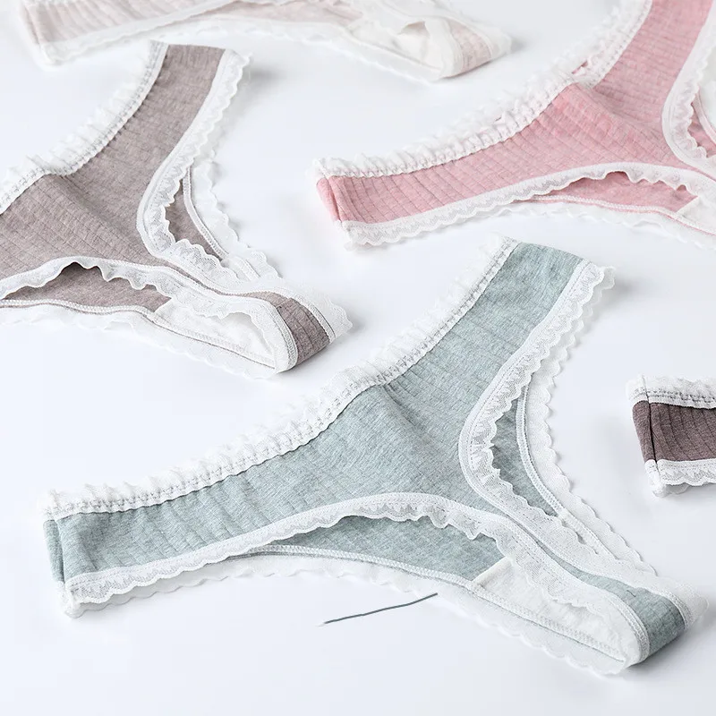 

3pcs Women Lace Low Waist Panties Sexy Underwear Ladies Briefs Lingere Panty Underware Womens Lingerie Sexy Cotton Lace Thong