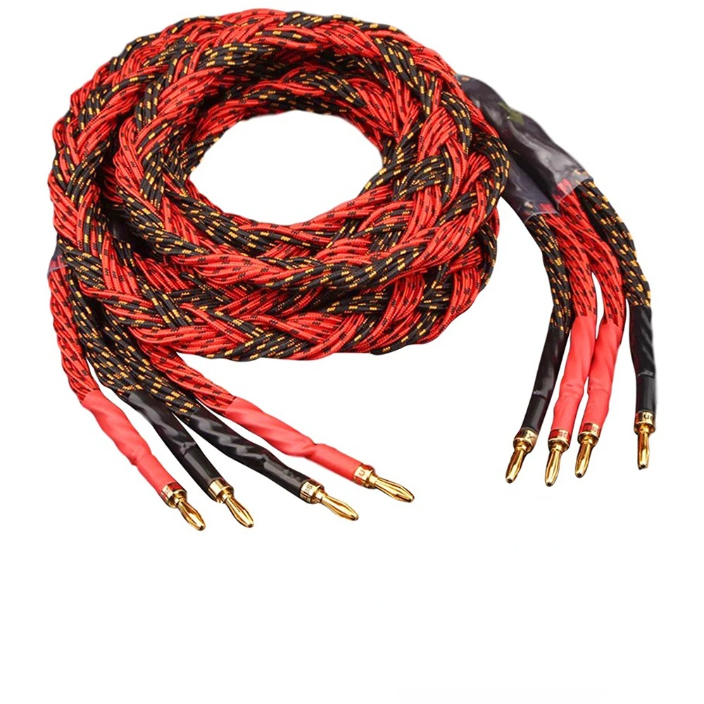 

Бескислородный медный (OFC) 20AWG кабель для аудиоколонок, аудиофил, Hifi соединительная линия, вилка типа банан