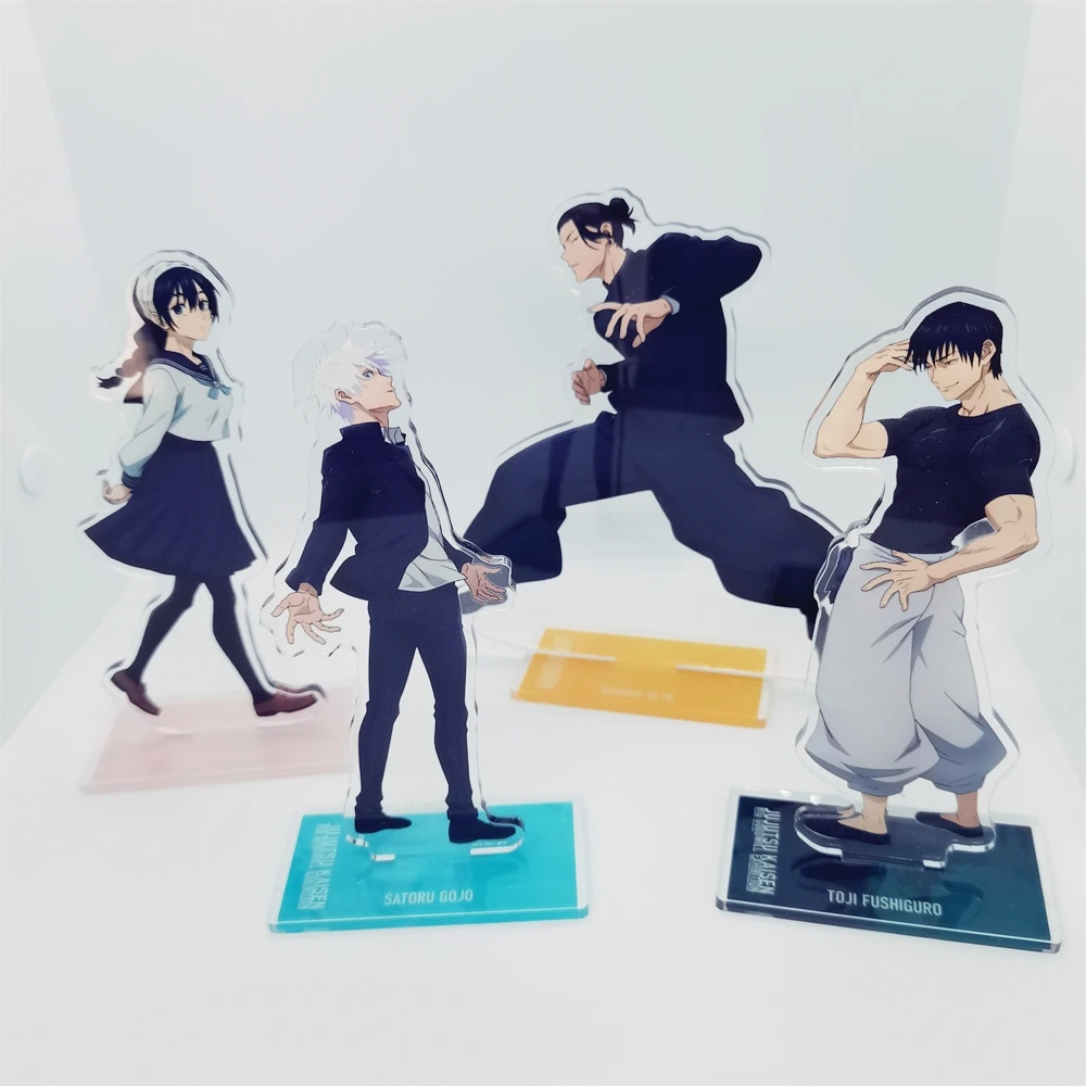 

Japan Jujutsu Kaisen Anime Figure Gojo Satoru Geto Suguru Cosplay Creative Acrylic Standing Sign Model Desk Decor Prop Fans Gift
