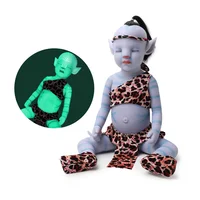 Big 20inch Reborn Baby Girl Avatar Night Light Full Vinyl Lifelike Dolls Newborn Reborn Doll Christmas Gifts For Children