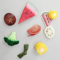 funny fruit vegetables fridge magnetic stickers lifelike 3d watermelon slice corn magnetic stickers for home decor photo props