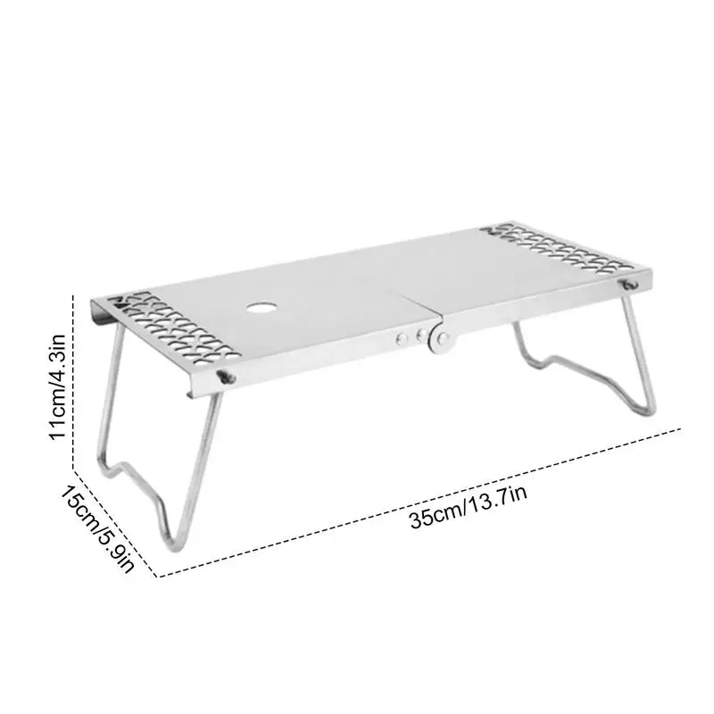 Семейный столик для пикника из нержавеющей стали мини-плита полка барбекю стол