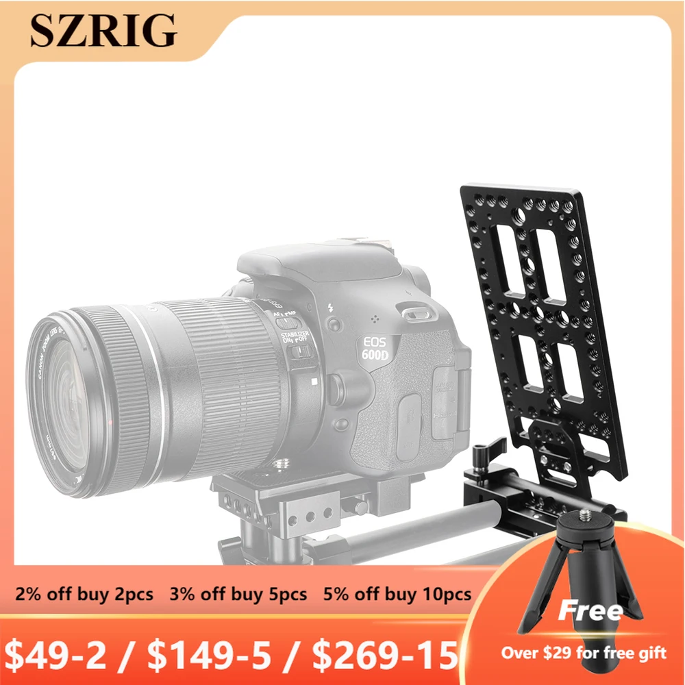 

SZRIG Battery Backboard Cheese Plate With Adjustable 15mm Dual Rod Clamp