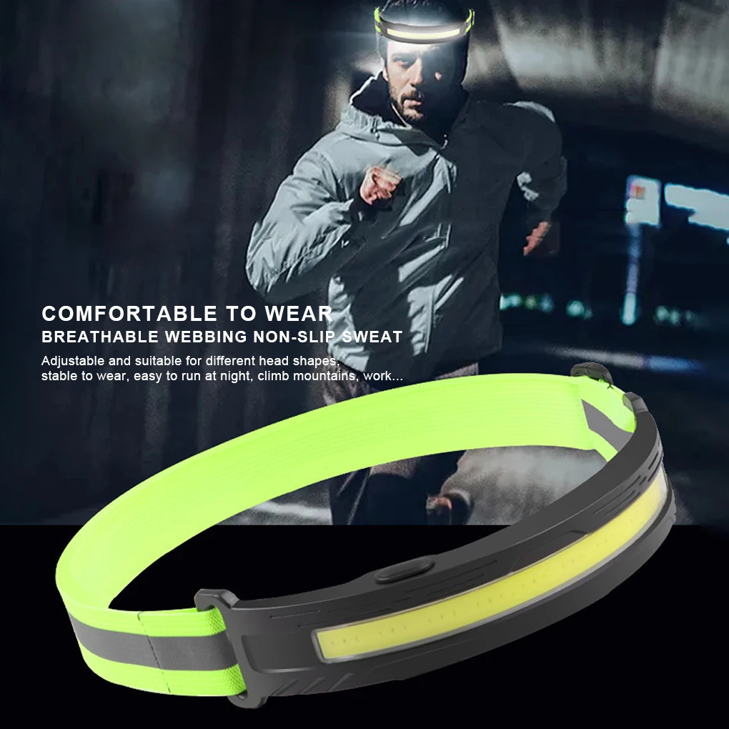 

Налобный фонарь, водонепроницаемый налобный фонарь COB, наружный налобный фонарь для кемпинга, экстренное освещение