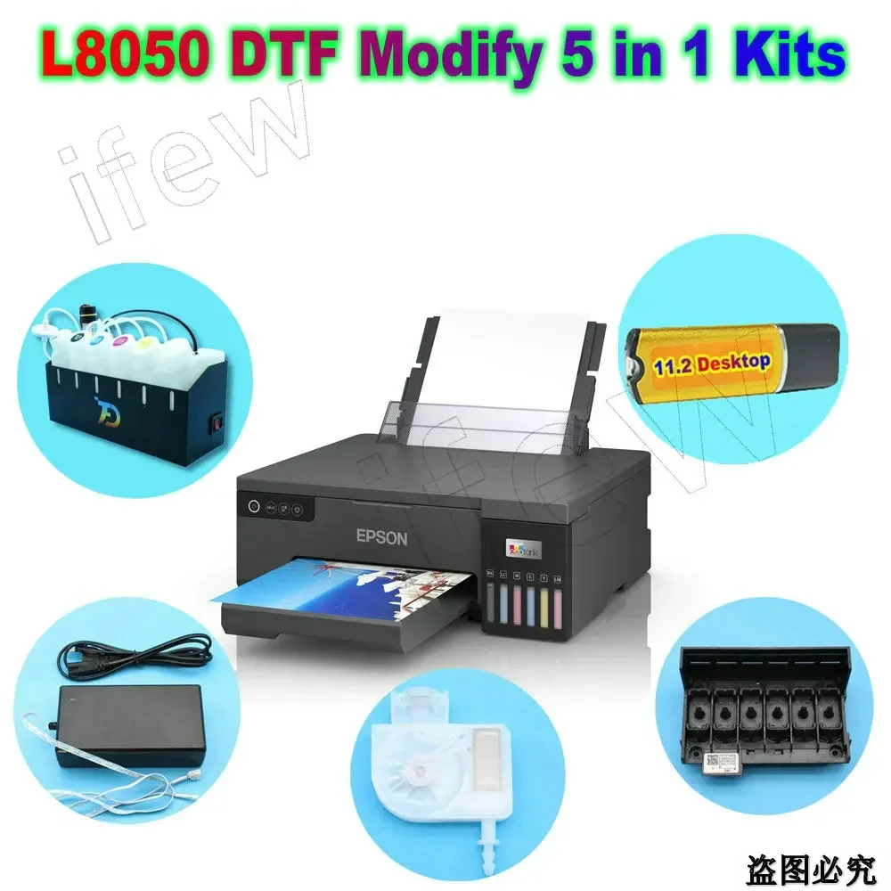 L8050 L18050 Комплекты модификации принтера DTF Полный набор для Epson ET 8550 XP 15000 Ink System RIP Usb