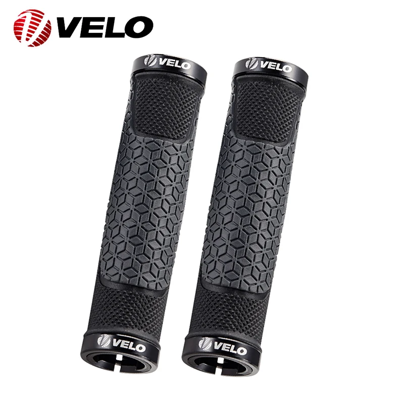

VELO Bicycle Bike Grips Cover Non-slip Hard Plastic Black Slicone Bike Grips Cover Road Mountain Bicycle Handlebar Cover 1 Pair