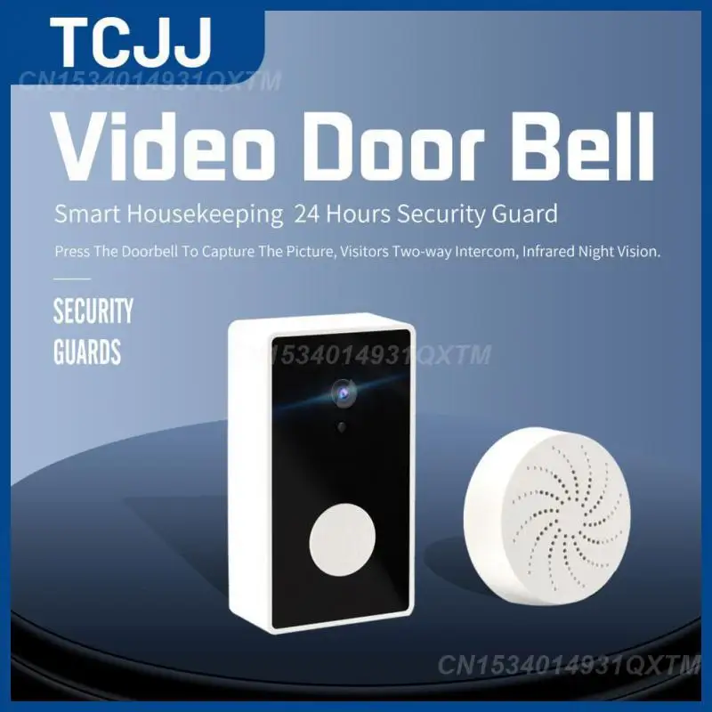 

Беспроводной дверной звонок Tuya с Wi-Fi и голосовым управлением, беспроводная кнопка, дверной звонок с инфракрасным ночным видением, монитор 480p, домашняя охранная сигнализация, камера