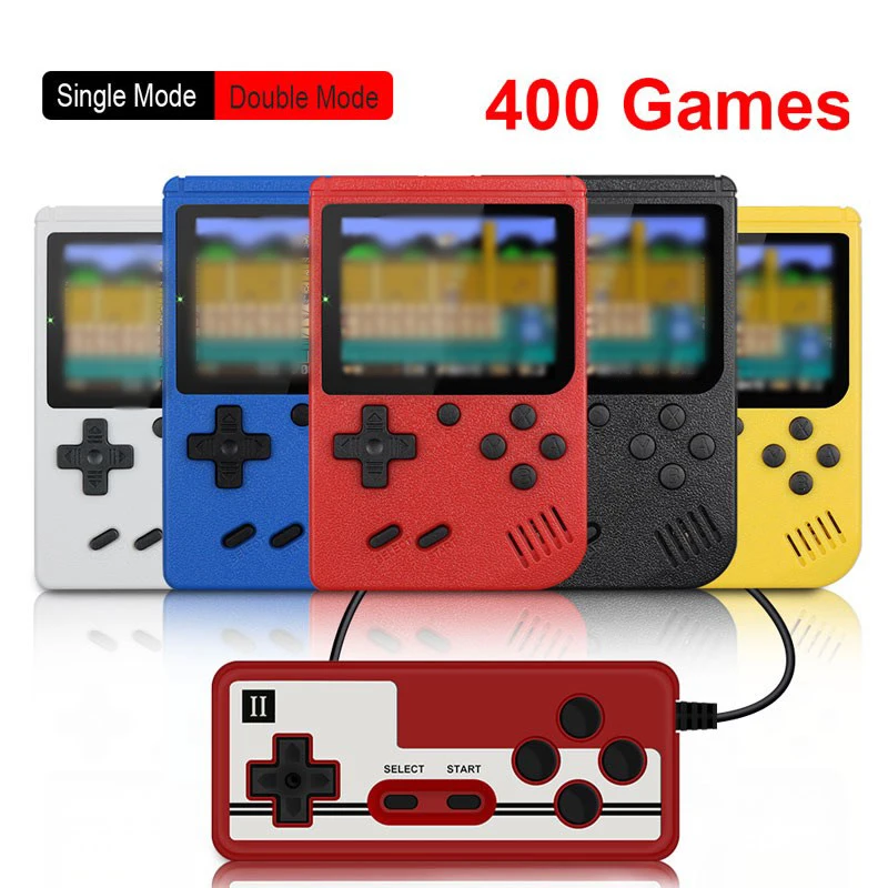 

Retro Portable Mini Handheld Video Game Console 8-Bit 3.0 Inch Color LCD Kids Color Game Player Built-in 400 games