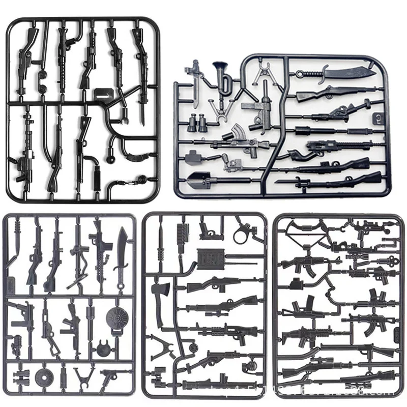 

WW2 Military Gun Army Guns Weapon Pieces DIY MOC Bricks Assembly Blocks Soldier Figure Accessories Accessories Toys Gift For Kid