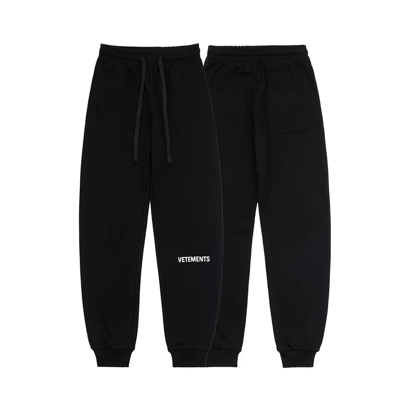 

2021fw Vetements Sweatpants Men Women High Quality Vetements Pants 1:1 Tag Label Terry Cotton VTM Trousers