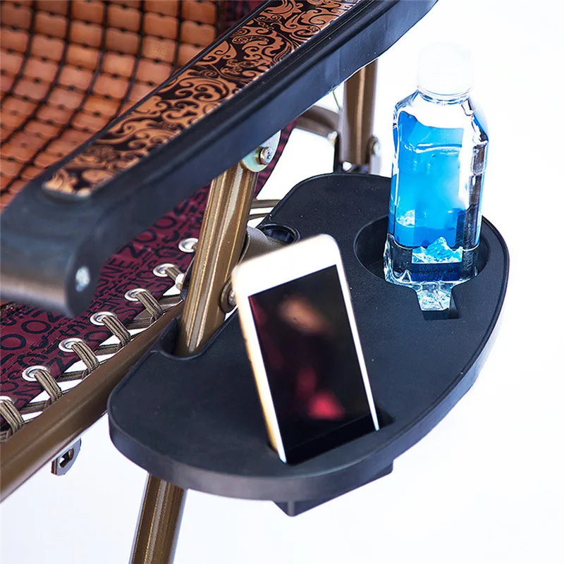 

Foldable Reclining Chair Clip on Side Table Cup Drink Lounger Tray Clip for Outdoor Fishing Camping Beach Camping Equipment