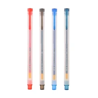creative personality gel pen 0 5mm half needle tube water pen black blue red student adult office supplies 12 pcsbox wholesale