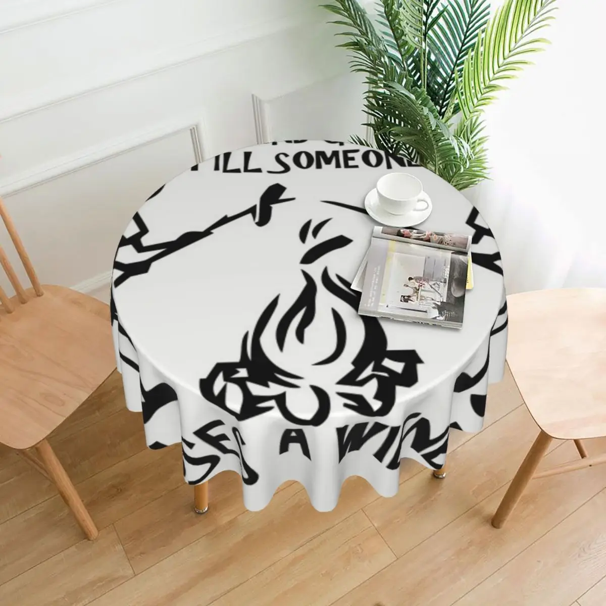 

It's All Fun And Games Until Someone Loses A Wiener Tablecloth 60in Round 152cm Soft Decorative Border Festive Decor