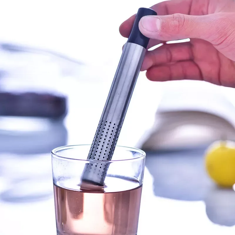 

1Pcs Black Tea Infuser For Household 304 Stainless Steel Tube Shape Tea Filte Kitchen Tool Multi Purpose