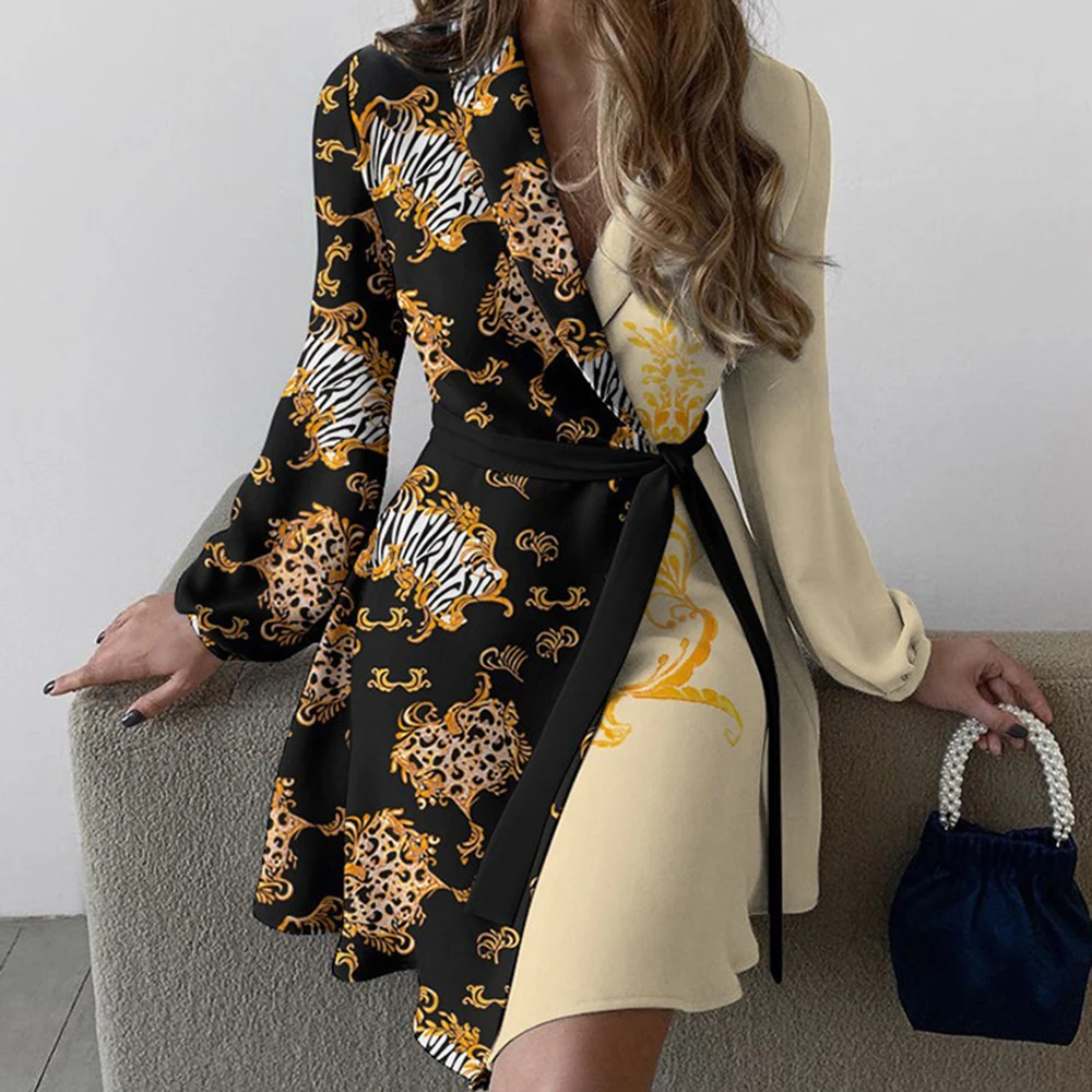 2022 Spring and Autumn Elegant Ladies Solid Color Casual V-neck Cardigan Thin Stripe Printed Women's Nightdress Homewear
