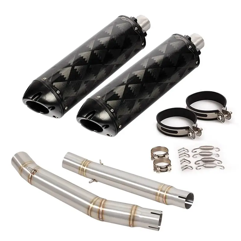 Купи 51MM Exhaust Pipe For Suzuki Hayabusa GSXR1300 08-17 Motorcycle Escape Muffler Mid Connect Tube Carbon fiber Without DB Killer за 11,414 рублей в магазине AliExpress