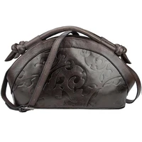new high quality leather women handbag retro handmade embossed shoulder bag for women large capacity female messenger bags