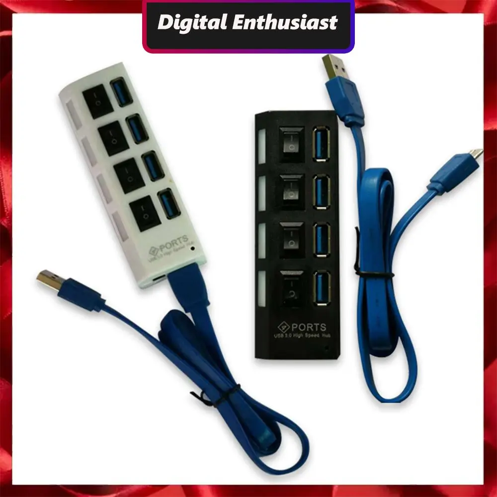 

7 Port/4 Port Usb3.0 Hub No External Power Supply High Speed Multi Usb Splitte 5gbps Hub Splitter Computer Accessories