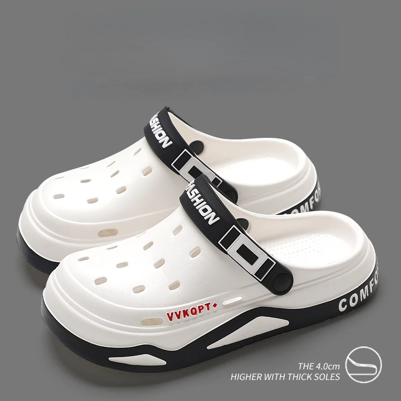 Мужские Повседневные Модные Сандалии С Вырезами Нескользящие Дышащие Тапочки Из