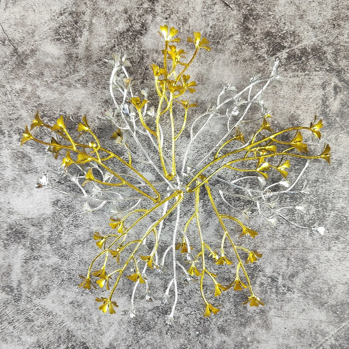 Искусственные золотые и серебряные цветы искусственная трава настенное