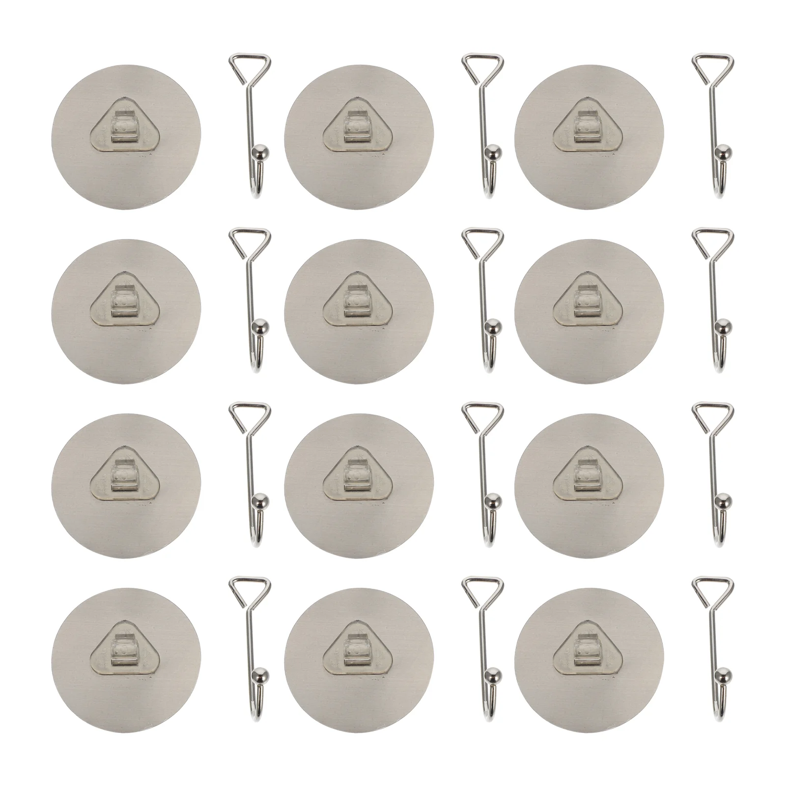 

12pcs Adhesive Reusable Nail Free Hooks Sticky Hooks Utility Hooks for Bathroom Kitchen