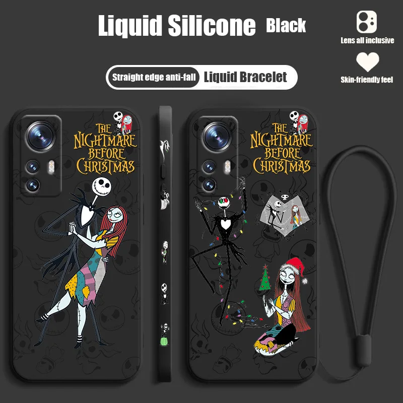 

The Nightmare Before Christmas For Xiaomi Mi 12T 12S 12 11T 11 10T 10S 10 9 SE CC9E Ultra Lite Pro Liquid Left Rope Phone Case