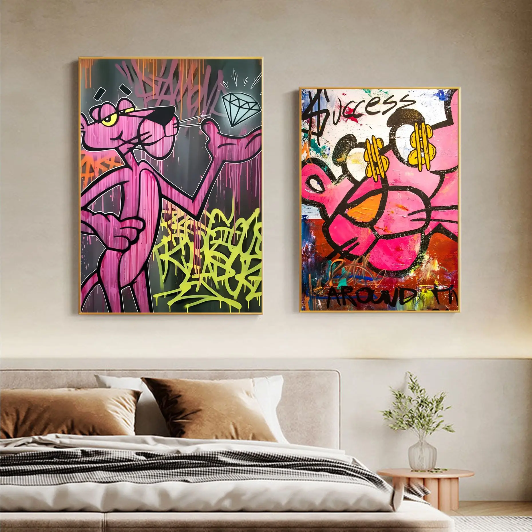 

Pink Panther Art Classic Anime Poster HD Quality Wall Art Retro Posters For Home Kawaii Room Decor