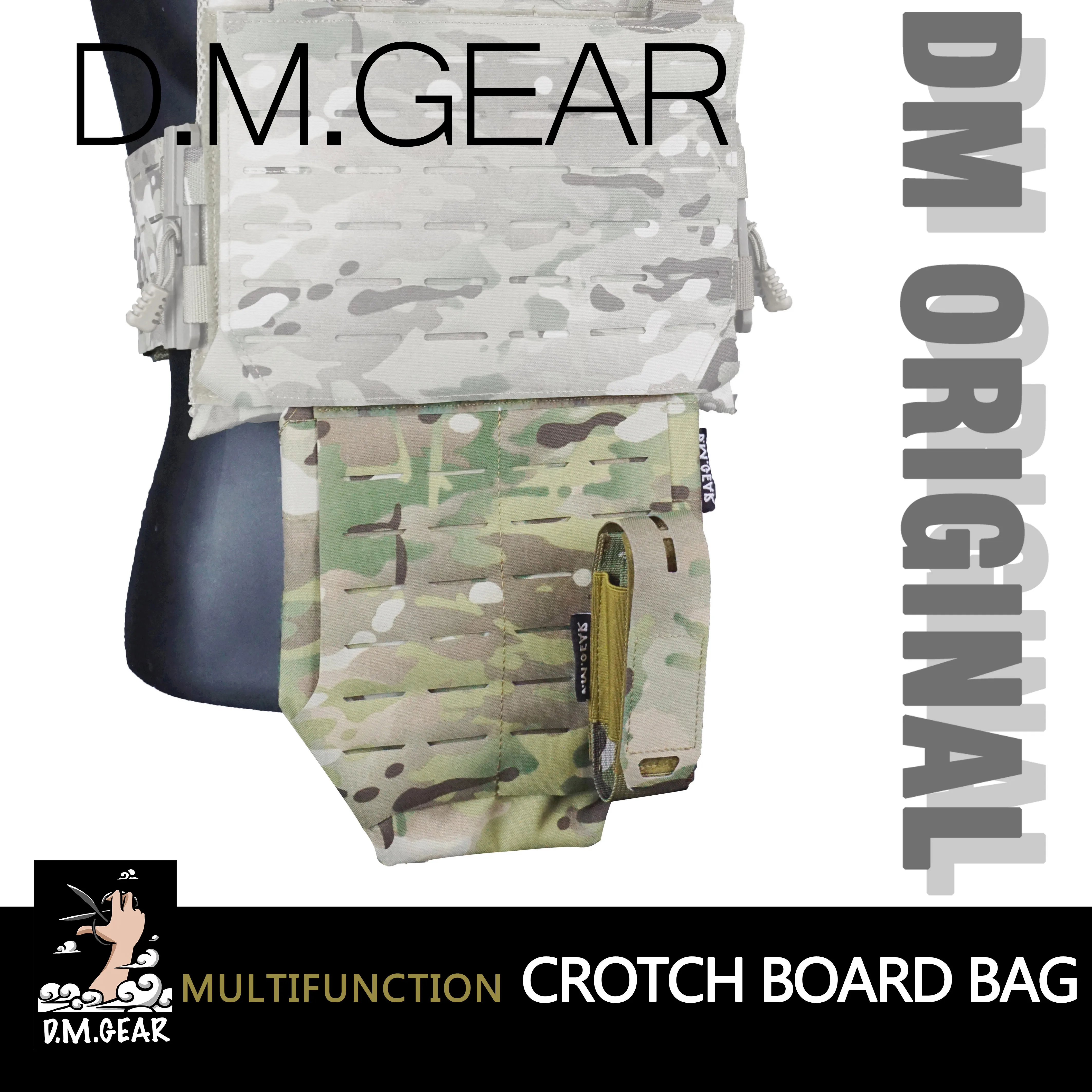 

DMGear Tactical Vest Crotch Guard Multi-purpose Army Green Protective MOLLE Baffle