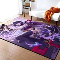 genshin impact creative custom carpet non slip rug baby play crawl floor carpet girl living room bedroom anime rug bath rug