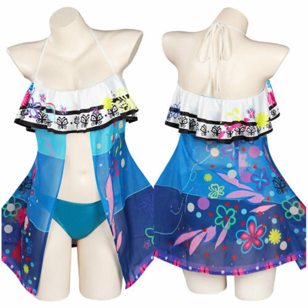 

Girls Encanto Charm Isabella Madrid Swimwear Costume Girls Princess Swimsuit Summer Girls Bathing Suit 2022