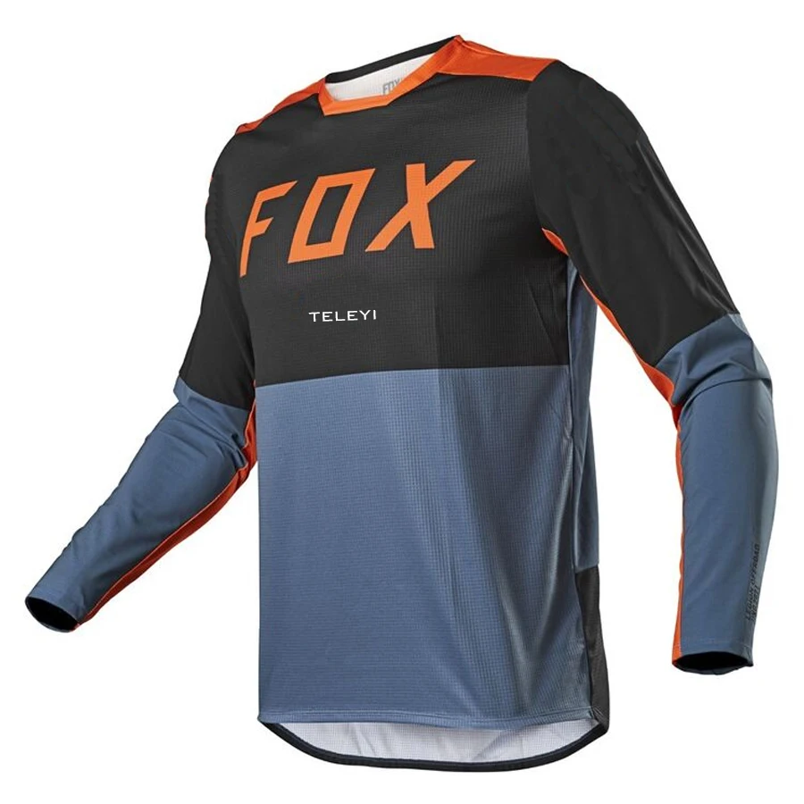 

2023 Motocross Mountain Enduro Bike Clothing Bicycle Moto Downhill T-shirt Fox teleyi Women Men Cycling Jersey MTB Shirts BMX