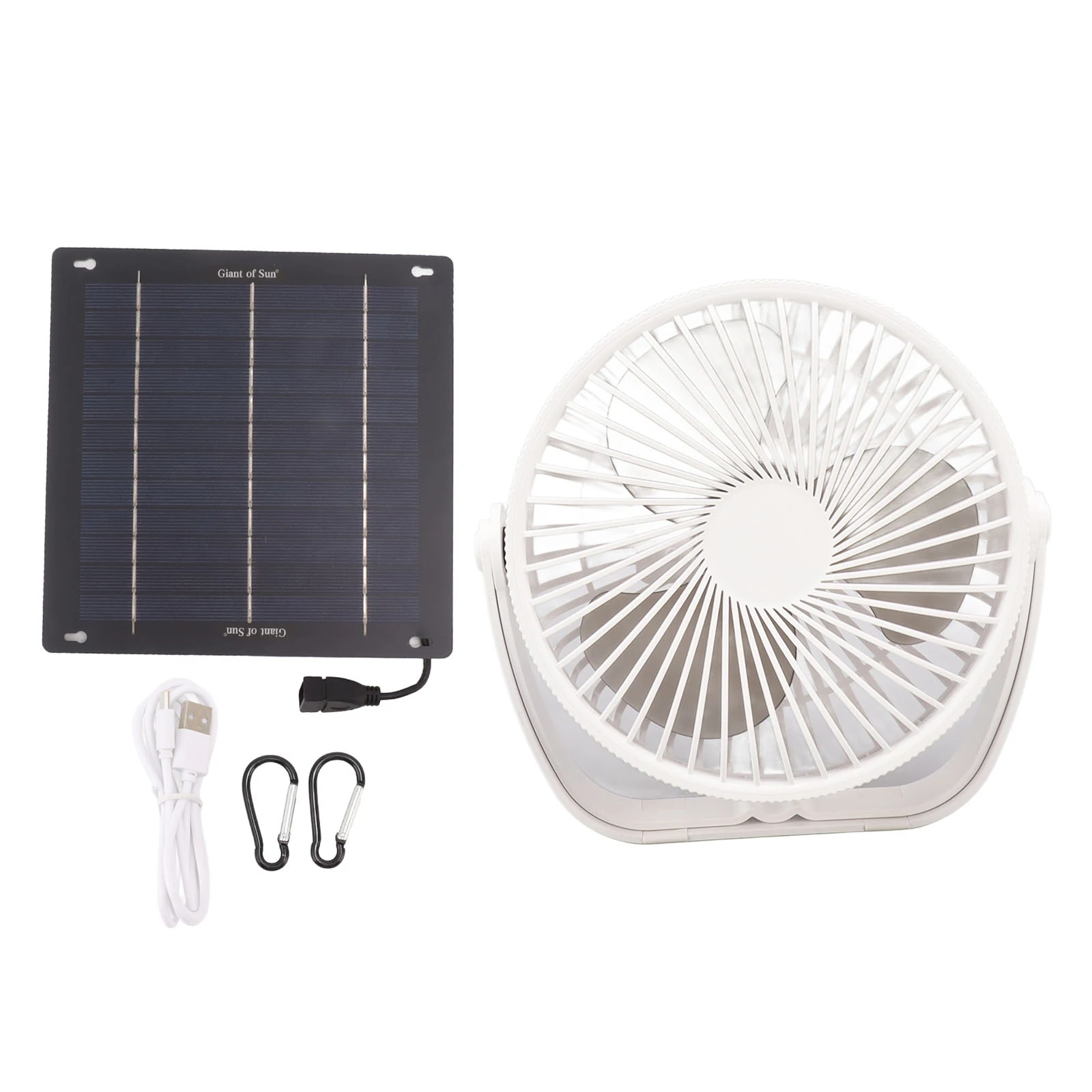

10W 5V Solar Panel Plus Outdoor Fan Desktop Fan Exhaust Ventilation, Outdoor Travel Fishing Camping Hiking Ventilation Fan