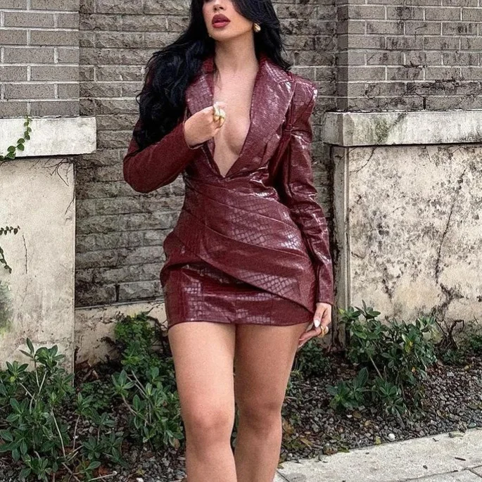 LGRQ 2025 новая осенняя модная женская одежда сексуальное платье мини-длины из