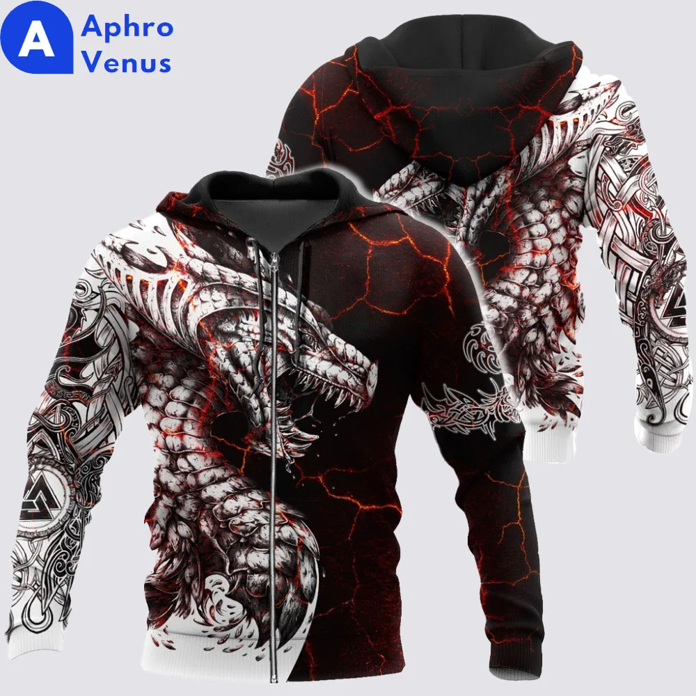 

3D Digital Print Dragon Hoodies Streetwear Designer Hoodie Coat Large Size Sweater Cosplay Pullovers Tops Women Winter Clothes