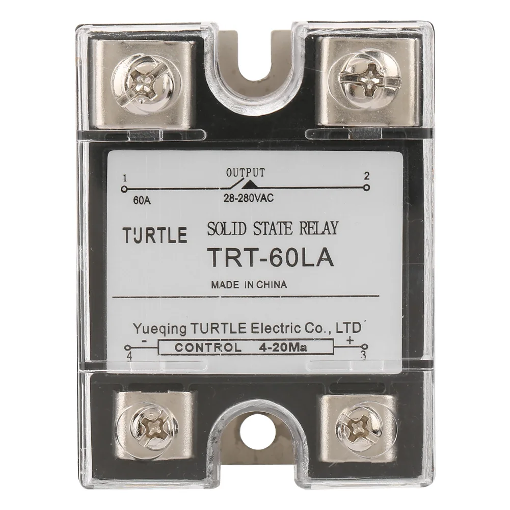 

TRT-60LA SSR Solid State Relay 4-20MA to AC Output 28-280V AC Solid Solid