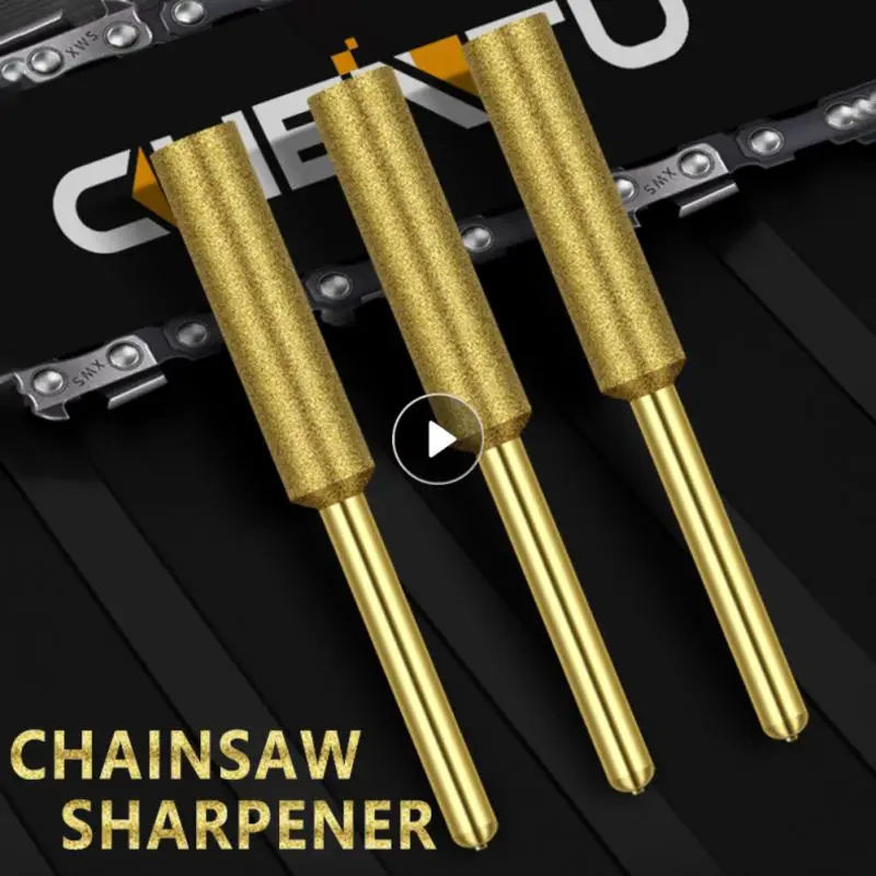 

5pcs Diamond Coated Cylindrical Burr 4/4.8/5.5mm Chainsaw Sharpener Stone File Chainsaw Sharpening Carving Grinder Abrasive Tool