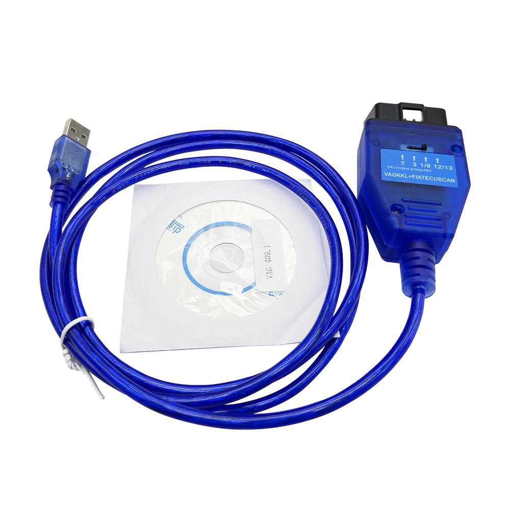 Фото Для VAG409 kkl Switched версии с чипом FT232RL, интерфейс USB-сканера OBD2 для VW / Audi / Seat / Skoda, для инструмента сканирования ЭБУ Fiat. №1