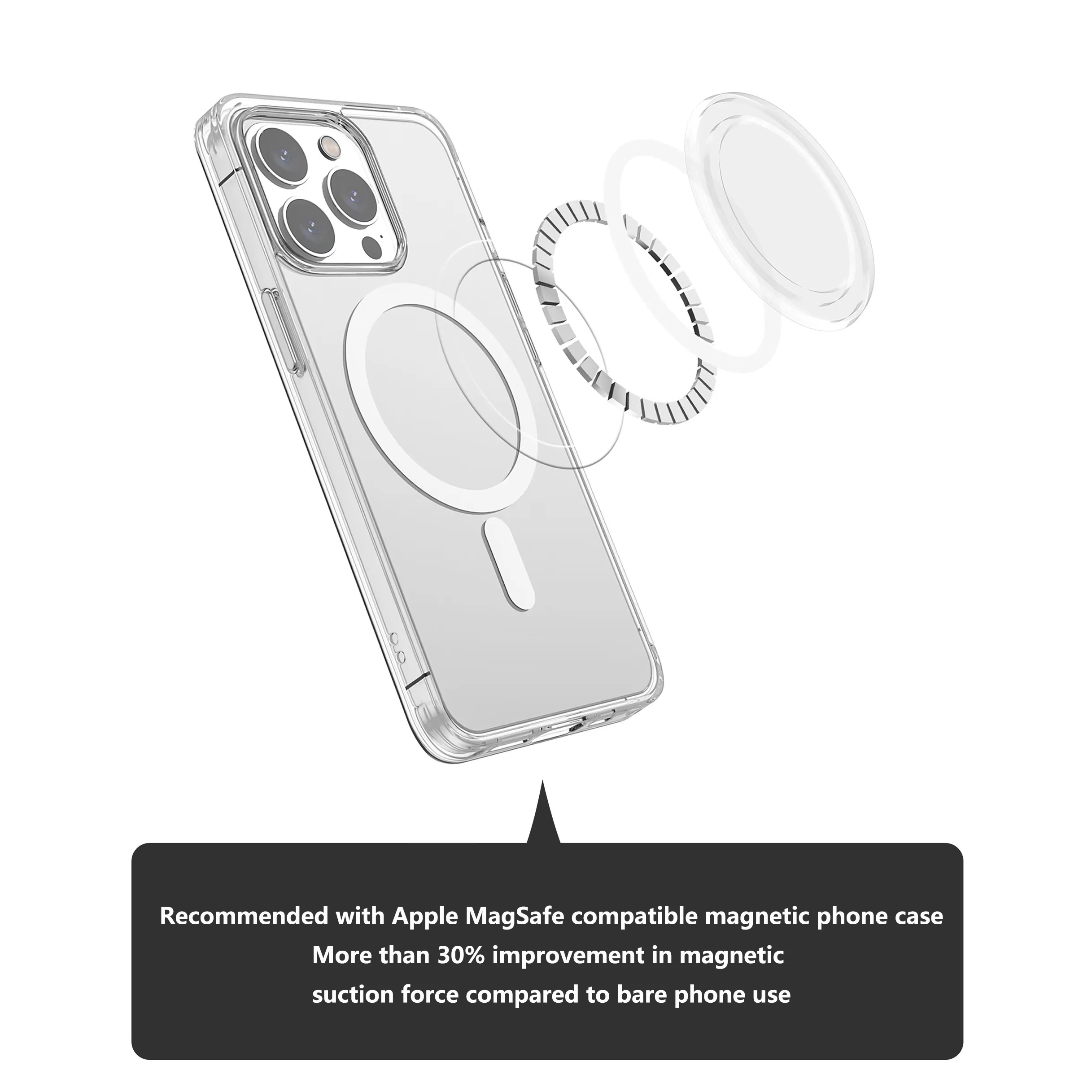 Portable Magsafe Magnetic Base for Iphone 12 13 14 Pro Max Detachable and Adjustable Socket Pad Finger Grip Phone Ring Holder